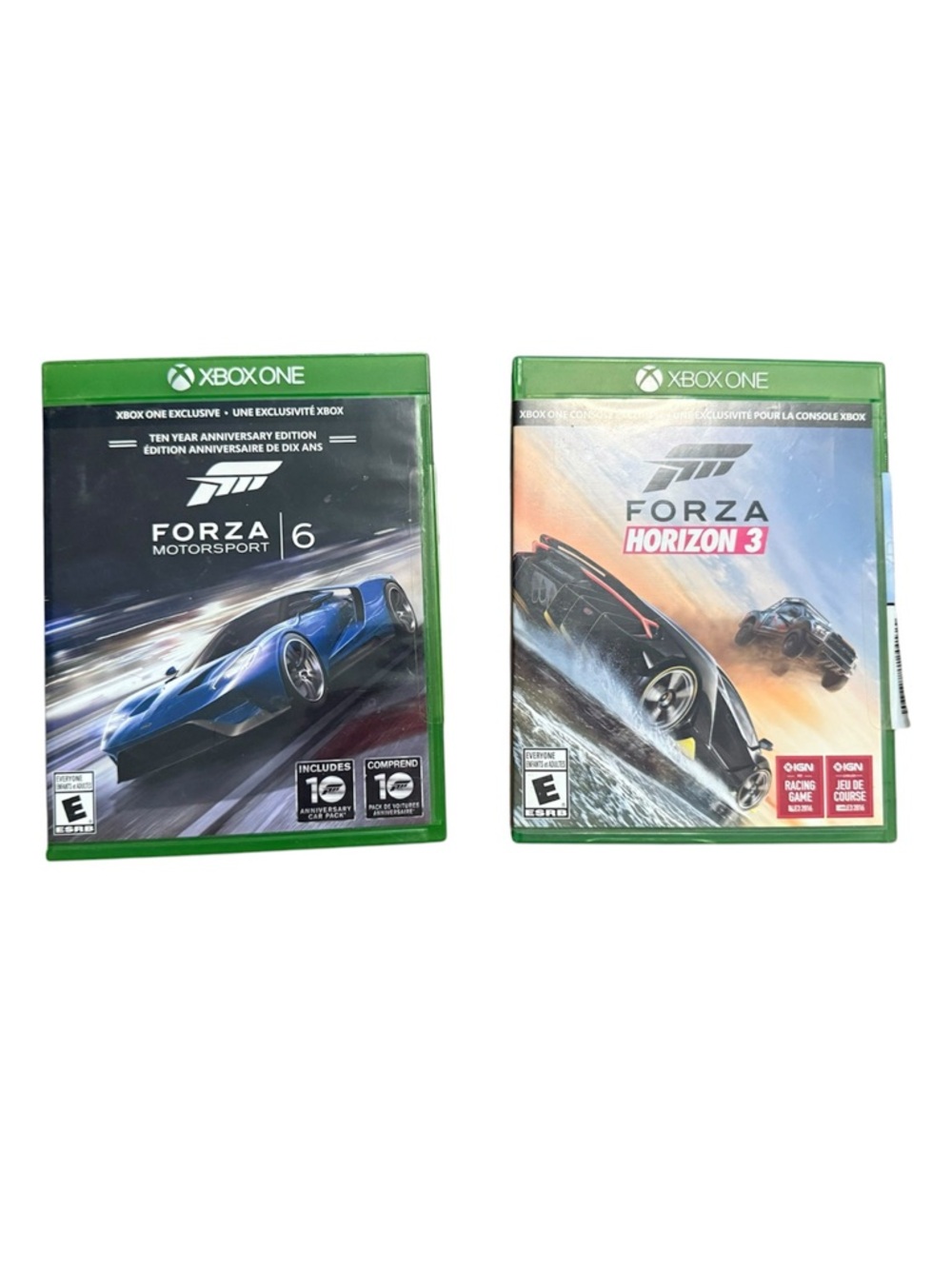 Forza Motorsport 6 10th Anniv + Forza Horizon 3 Xbox One Game Lot Bundle Tested